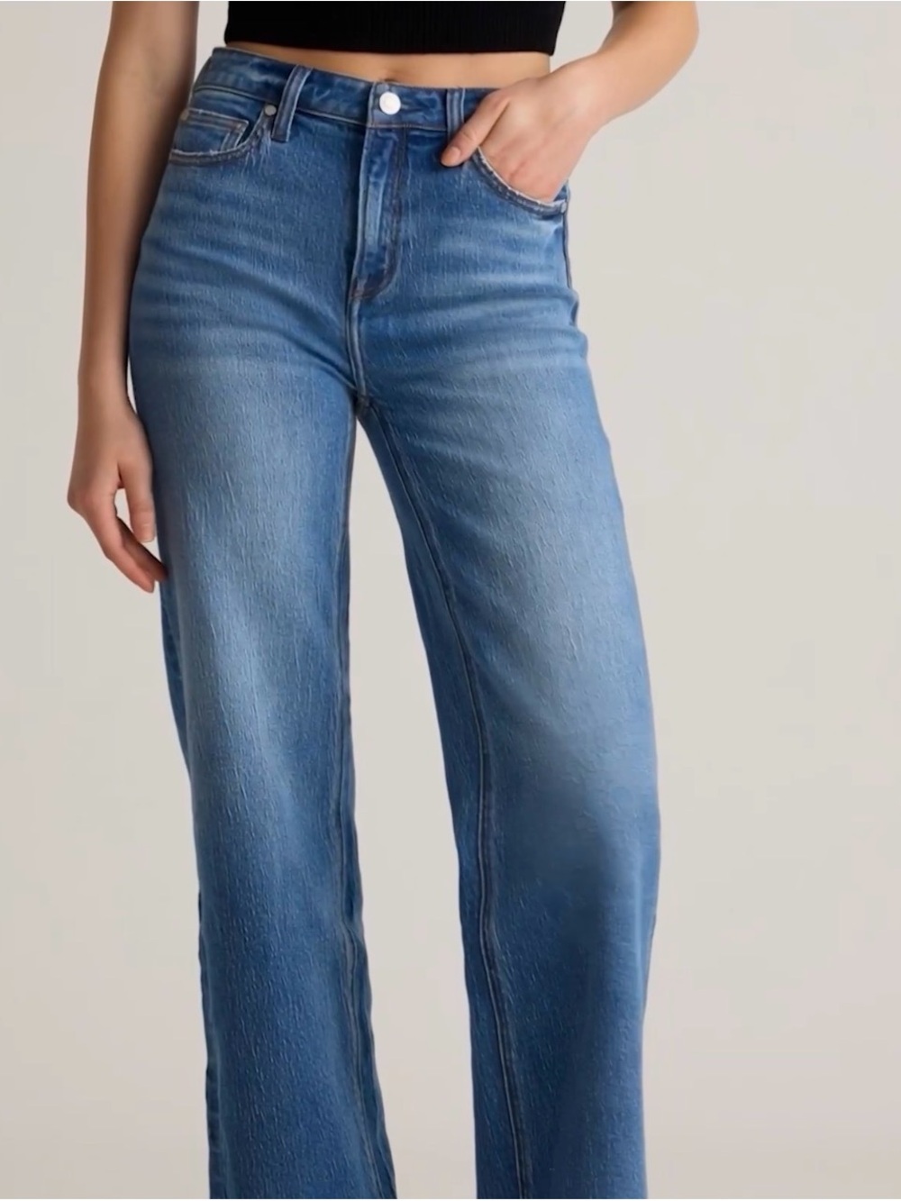 Quince High-Rise Straight Leg Women’s Jeans - Blue